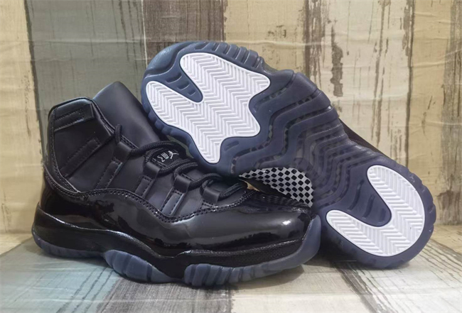 Women's Running weapon Air Jordan 11 Black Shoes 039